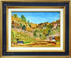 野間仁根　油彩画　真作　日動画廊取り扱い 野間仁根 油彩画 真作 日動画廊取り扱い 鈴木信太郎・野間仁根 展（