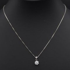 J743 ダイヤモンド風 S925 ITALY刻印 ペンダント ネックレス デザイン シルバー