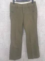 ◇ MACPHEE マカフィー トゥモローランド ストレート パンツ サイズ34 カーキ レディース  【1002800912971】