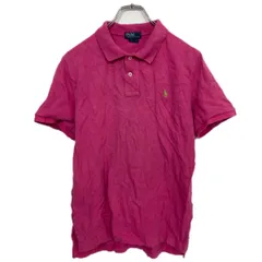 Polo Ralph Lauren 半袖 ロゴ ポロシャツ キッズ L 150～ ピンク ポロラルフローレン 鹿子 ポニーロゴ 古着卸 アメリカ仕入 a708-5466