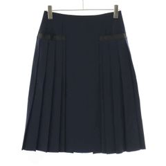 FOXEY NEWYORK  フォクシー ニューヨーク ポリエステルプリーツスカート 35755-NSSFG111SI ネイビー 40