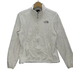 THE NORTH FACE ザノースフェイス フリースジャケット レディース ライトアウター ドローコード ワンポイント刺繍 CHINA製 WOMENS Sサイズ ホワイト