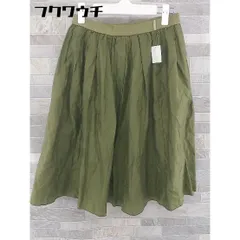 ◇ BEAUTY & YOUTH UNITED ARROWS ウエストゴム 膝丈 ギャザー スカート カーキ レディース 【中古】 【1103300002350】
