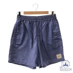 ☆美品☆ パンツ カジュアル 紐付き ワンポイント ショート丈 レディース ブルー M 901-9871 送料無料 古着