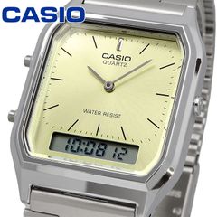 CASIO 腕時計 カシオ 時計 ウォッチ チープカシオ チプカシ アナデジ クオーツ ヴィンテージシリーズ ユニセックス デュアルタイム ライムイエロー AQ-230A-9AMQY [並行輸入品]