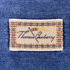 【古着　美品】Thomas Burberry ヴィンテージ　デニムシャツ　メンズ　レディース　XXLサイズ