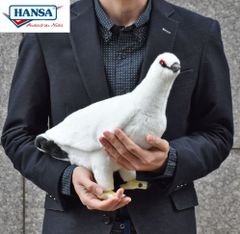 HANSA 7642 ライチョウ(冬) 29cm ROCK PTARMIGAN 特別天然記念物 雷鳥 ぬいぐるみ ハンサ もふもふ 動物 犬 猫 鳥 アニマル 置物 人形 フィギュア 大きい マスコット 実物大 大型