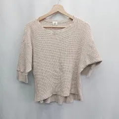 ◇ ⊂ BEAUTY & YOUTH ビューティアンドユース 6 ロク 五分袖 サーマルカットソー サイズF ピンクベージュ系 レディース E  【1503060012796】