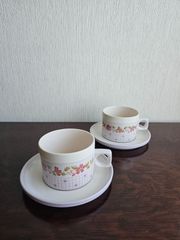 Hornsea ロマンティックカップ&ソーサー　ペア