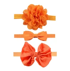 【数量限定】QT-147 セット ヘアバンド 髪飾り フォーマル小物 (オレンジ) 和装 洋装 ベビー用 キッズ