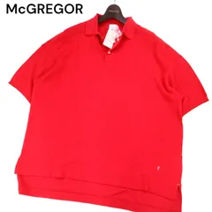 【新品 未使用】 F.McGREGOR エフ マックレガー 春夏 ゆったり♪ F刺繍 半袖 ニット ポロシャツ Sz.4 レディース マクレガー
