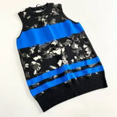 73c10 ALEXANDER WANG アレキサンダーワン ニットベスト 切替 S ブラック ブルー レディース シースルー トップスのサムネイル