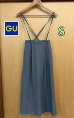 GUジーユー　サスペンダー付きロングスカート　後ろスリット入り　S 商品番号　222-330654