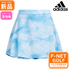 新品 【セミブルーバースト】春 夏 モデル adidas アディダス ゴルフウェア IKK48 PLAYGREEN タイダイプリント サーキュラー スカート [ストレッチ＊インナーパンツ一体型＊スタンダード丈] （レディース）
