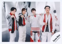 【中古】生写真(STARTO) Snow Man/岩本照・深澤辰哉・阿部亮平・宮舘涼太/横型・膝上/シングル「BREAKOUT / 君は僕のもの」MV＆ジャケ写オフショット/公式生写真