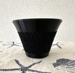 3dプリンター鉢　3号鉢　ブラック