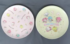 【中古】皿・ボウル 集合 メラミンプレート2枚セット 「サンリオキャラクターズ」