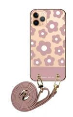 Galaxy S21 5G SC-51B SCG09 ギャラクシーS21 スマホケース スマホショルダー お花 花柄 フラワー 北欧柄 かわいい レザーベルト ストラップ 調節可能 130cm  カラー04