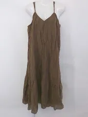 ◇ Aunt Marie's アントマリーズ ロング キャミソールワンピース ブラウン系 レディース P  【中古】 【1211110003372】