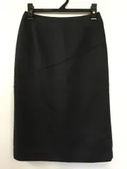 マーブルインク　ネイビースカート スエード風