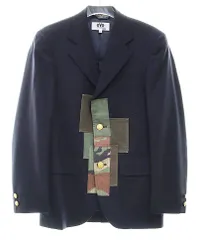 アイ ジュンヤワタナベマン コムデギャルソン ジュンヤマン eye JUNYA WATANABE MAN × BROOKS BROTHERS 13AW パッチワーク テーラード ジャケット ネイビー XSサイズ WM-J903【中古】■241229