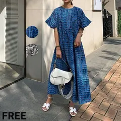 ワンピース レディース 夏 半袖ワンピース 40代 きれいめ ロングワンピース 花柄 Aラインワンピース ゆったり オシャレ 上品 韓国風