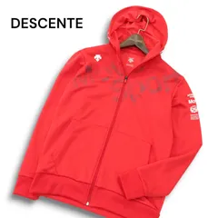 DESCENTE デサント 通年 Move Sport★ ライトスムース ドライ スウェット フルジップ パーカー Sz.L メンズ 赤 トレーニング