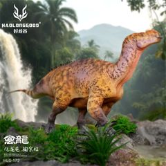 HAOLONGGOOD 1/35 サイズ イグアノドン 26cm級 鳥脚類 草食 恐竜 フィギュア 模型 おもちゃ ブラウン