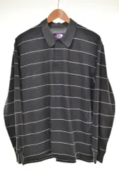 ノースフェイス THE NORTH FACE Purple Label Field Striped Polo パープルレーベル 長袖 ポロ シャツ NT6352N 長袖シャツ Mサイズ 103MT-3048