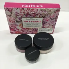 Y1494 bareMinerals ベアミネラル ミネラルベール イルミネーティング フェイスパウダー・チークカラー ティックル・アイカラー エモーション マット・ミニモクシーコレクション ピンク＆ポリッシュ 計4点セット