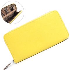 エルメス アザップロング シルクイン フィル ダルジャン Fil Dargent ラウンドファスナー 長財布 ヴォーエプソン レザー スフレ アルジル イエロー ベージュ 黄 シルバー金具 T刻印 HERMES（美品）