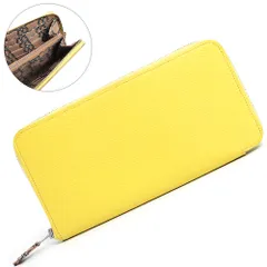 エルメス アザップロング シルクイン フィル ダルジャン Fil Dargent ラウンドファスナー 長財布 ヴォーエプソン レザー スフレ アルジル イエロー ベージュ 黄 シルバー金具 T刻印 HERMES（美品）