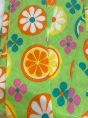 n＊バイアス25＊黄緑地にフルーツとお花柄
