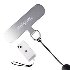 【モノマガジン掲載・NHKおはよう日本出演】 ストラッパー Strapper (シルバー) スマホ ストラップ 落下防止 携帯ストラップ リストストラップ