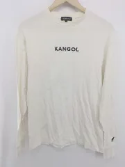 ◇ KANGOL カンゴール カジュアル シンプル ロゴ刺繍 長袖 Tシャツ カットソー サイズM ホワイト系 メンズ P  【1307060005716】