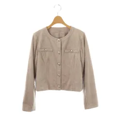 プロポーション ボディドレッシング PROPORTION BODY DRESSING フェイクスエードノーカラージャケット S パープルピンク /DO ■OS