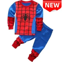 ✨新品✨子供用スパイダーマン パジャマ 上下セット 100cm~130cm 男の子 キッズ コスプレ 部屋着 寝巻き ルームウェア 長袖 プレゼント 誕生日 クリスマス ギフト ヒーロー マーベル 人気キャラクター コスチューム ハロウィン 変身 なりきり