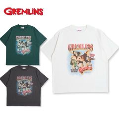 新品 メンズ グレムリン ギズモ 半袖 Tシャツ ティーシャツ プリント 映画 キャラクター グッズ レディース ユニセックス オーバーサイズ ワイドシルエット 白 ホワイト 緑 グリーン チャコール グレー