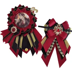 【人気商品】グッズ ロゼット 痛バ レトロ 缶バッジ 痛バッグ装飾 リボン 手作りロゼット 飾り 同じ色のリボン（ワインレッド10） 痛バッグ バッジ用 缶バッジ用ロゼット YUYAKESHI