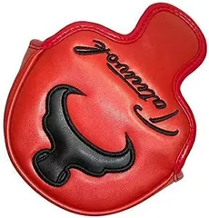 ゴルフヘッドカバー ゴルフパターカバー オデッセイに対応 レッド小型マレットタイプ対応 マグネット付け BULL ブル 赤