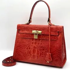 【極美品】EGAL エーガル ベルトデザイン ハンドバッグ レッド