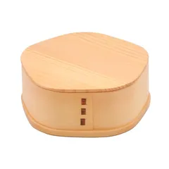 【新着商品】和歌山峠のわっぱめし弁当箱屋さん(wakayama wappa bento box store) 曲げわっぱ 弁当箱 木製 約13cm ランチボックス 一段 さくら型 ナチュラル A-37-273240 0