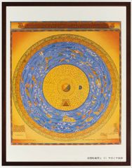 仏画 ポスター額 「地水火風曼荼羅」 複製画 額付き 新品 仏教美術 宇宙図