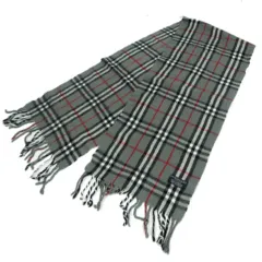 バーバリー ロンドン BURBERRY LONDON マフラー ノバチェック フリンジ イングランド製 ラムズウール グレー ブラック 黒 ホワイト 白 レッド 赤