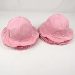 帽子 ハット 10点セット 52-56cm ピンク 子供用 まとめて 大量 ベビー キッズ 女の子用 【中古】