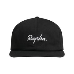 [Rapha ラファ] Trail 6 - Panel Cap ブラック トレイル 6 パネル キャップ フリーサイズ(JP 54-64cm) オーガニックコットン製