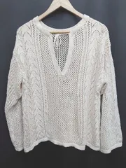 ◇ Θ LOWRYS FARM ローリーズファーム 透かし編み 長袖 ニット サイズF アイボリー レディース P  【1409250018619】