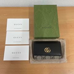 ■グッチ GUCCI 456118 プチ マーモント ダラーカーフ ダブルG A25-1832