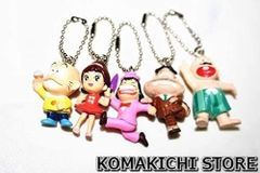赤塚不二夫 おそ松くん フィギュア キーホルダー 全5種 コンプリート品 イヤミ トト子 デカパン チビ太 ダヨーン 昭和 レトロ