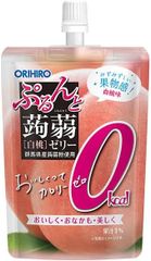 オリヒロ ぷるんと蒟蒻ゼリー カロリー0 白桃 130ｇ【8個セット】 まとめ買い
